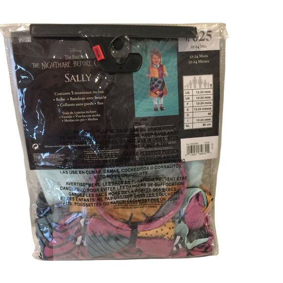 Disney The Nightmare Before Christmas 12-24 Months SALLY 5 Piece Costume - Picture 2 of 4